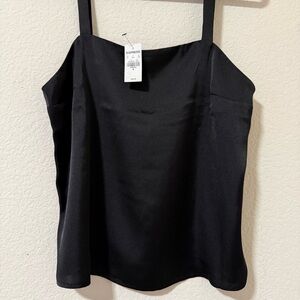 Express Silk Black Camisole Top